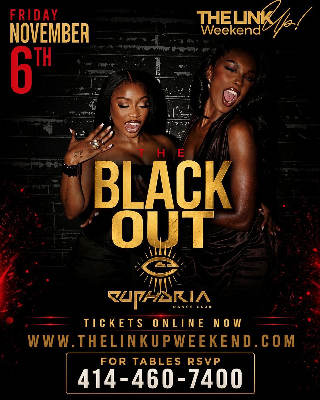The Black Out Nov 6th - Link Up Weekend Luxury Round-Trip