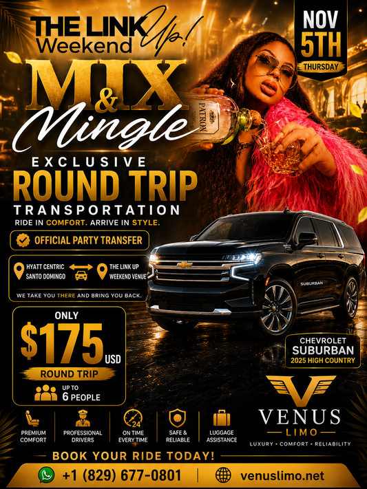 Mix & Mingle – Luxury Round-Trip - The Link Up Weekend Transportation
