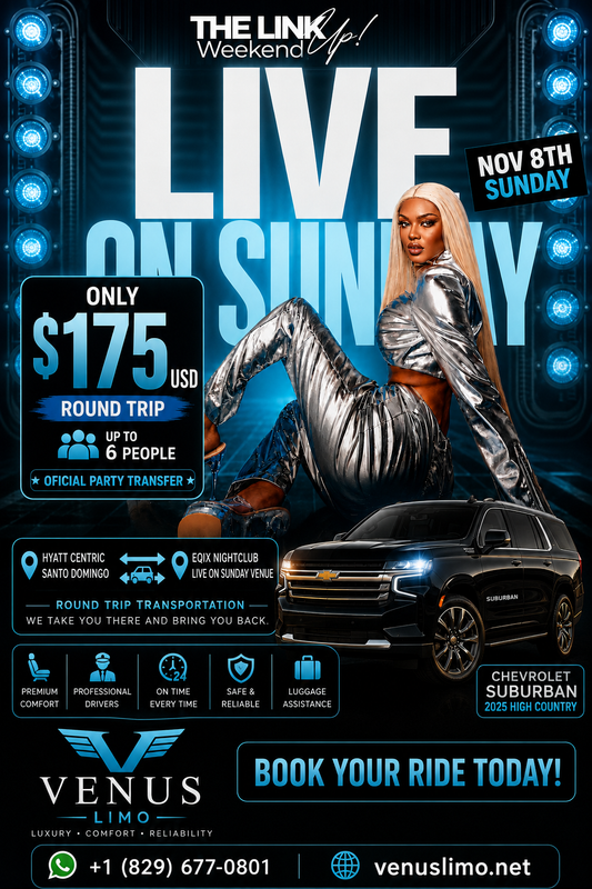 Live on Sunday Nov 8th
 - Link Up Weekend Luxury Round-Trip
