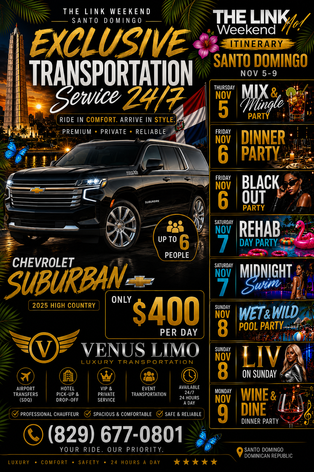 24-Hour Private Transportation Service | The Link Up Weekend
