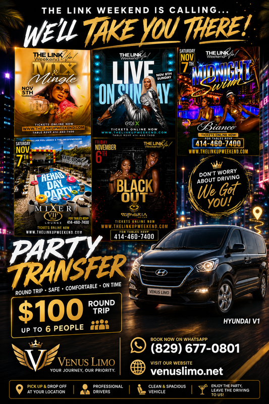 PARTY TRANSFER - Link Up Weekend Round Trip